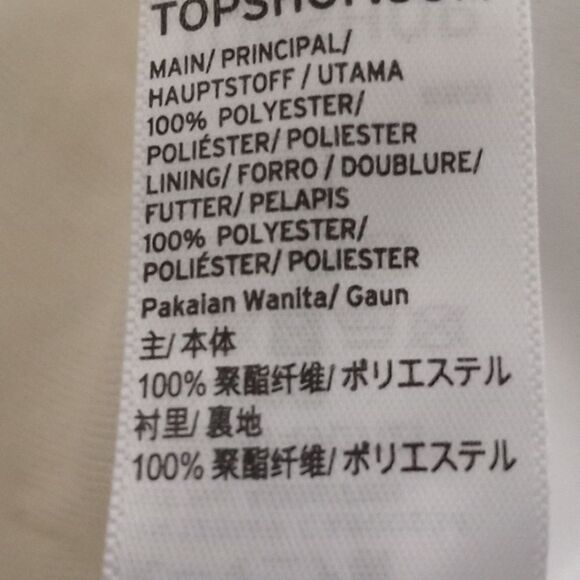 TOPSHOP WHITE DRESS SZ.8 EUC - Picture 9 of 9